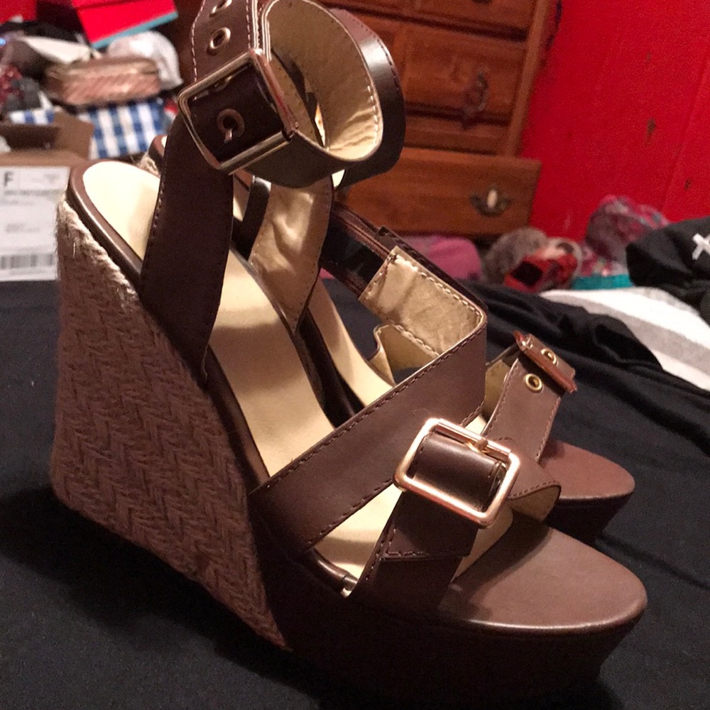 Brown and Beige Heels